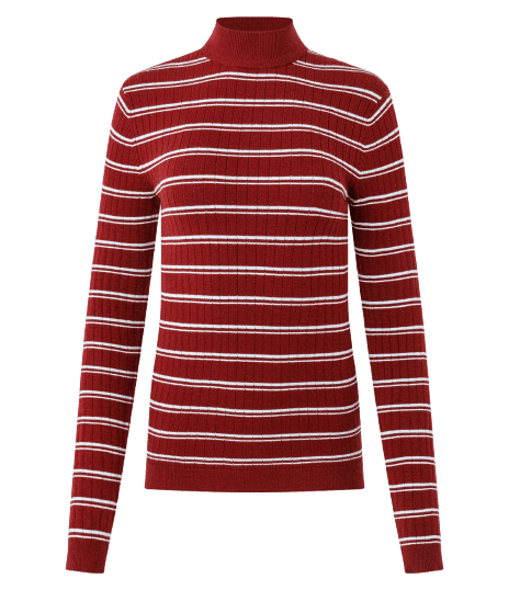 Blusa Regular em Tricô com Estampa Listrada