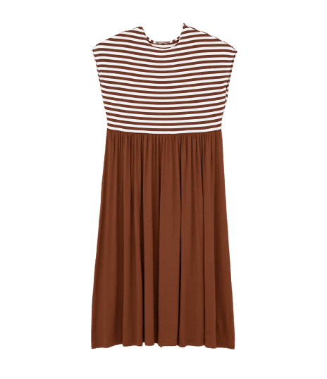 Vestido Midi em Viscolycra Listrado Lisa Curve & Plus Size