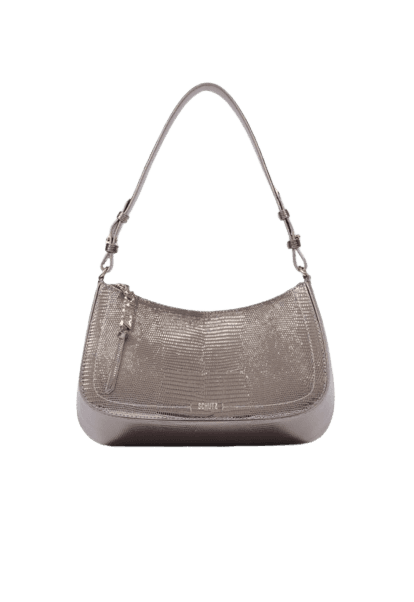 Bolsa Shoulder Tina Média Prata