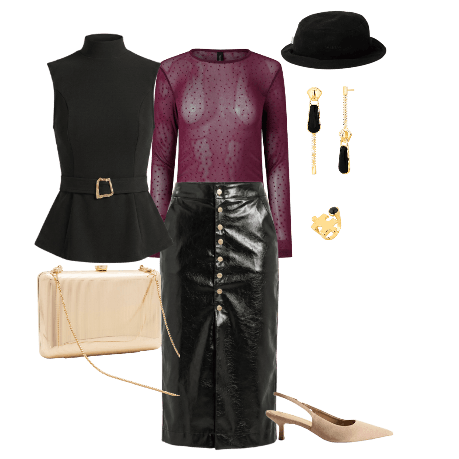 Look Dramático para Festa com amigos