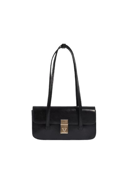 Bolsa Tiracolo Liz Pequena Couro Preta