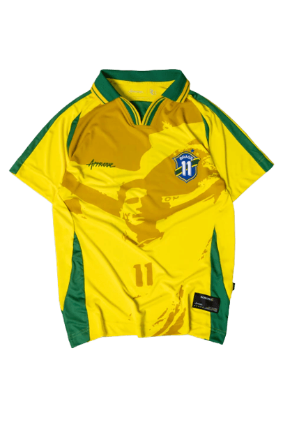 Camiseta Polo Approve X Romário Brasil Amarela