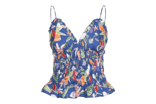 Blusa Feminina Lastex Legumes Azul Farm