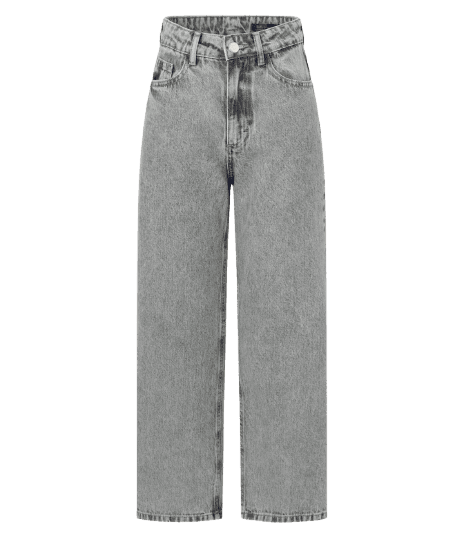 Calça Cropped Reta Jeans com Cintura Alta