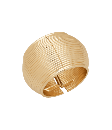 Bracelete Maxi em Metal Texturizado Dourado