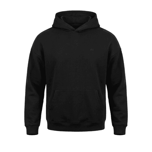 Blusão Esportivo Masculino de Moletom com Capuz Preto