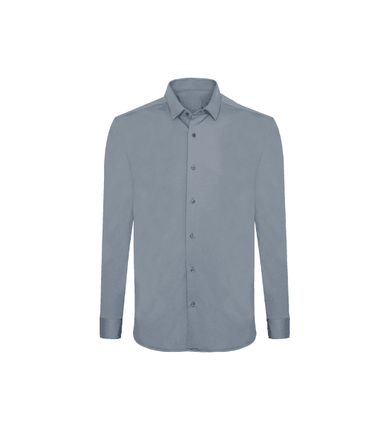 Camisa Manga Longa Maquinetada Azul Indigo