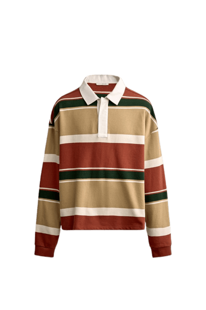 POLO REGULAR FIT COM LISTRAS EM CONTRASTE