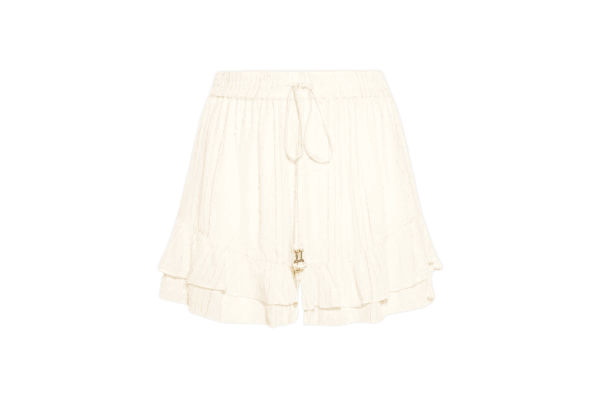 Short Feminino Poá Lurex Amarelo Dress To