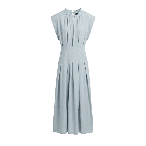 Vestido de Popelina com Pregas ZW Collection