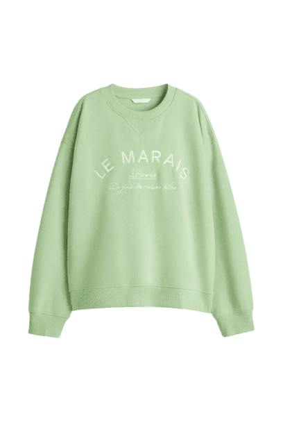 Sweatshirt com motivo de texto