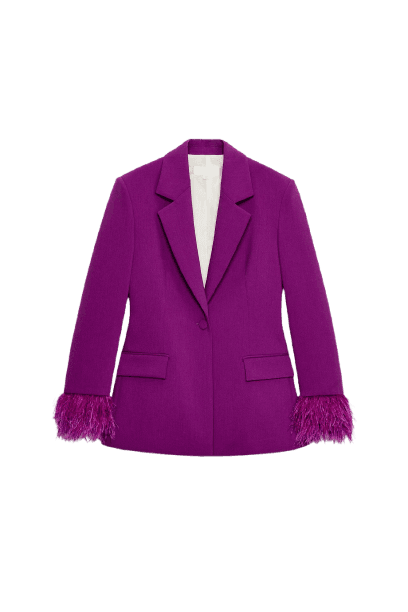 BLAZER OMBROS COM PUNHO DE PLUMAS