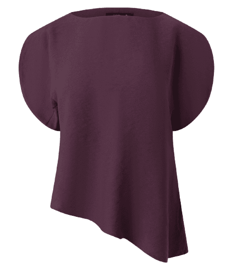 Blusa Estruturada em Viscose com Mangas Bufantes