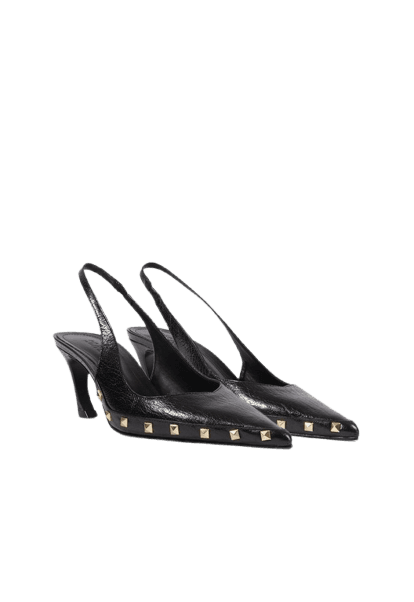 Slingback Lexi Studs Couro Preto - Schutz