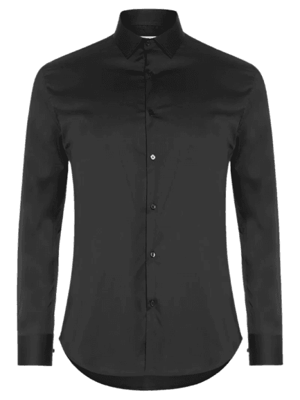 Camisa Masculina Social Manga Longa Tecnológico Premium Preto '2 Essential