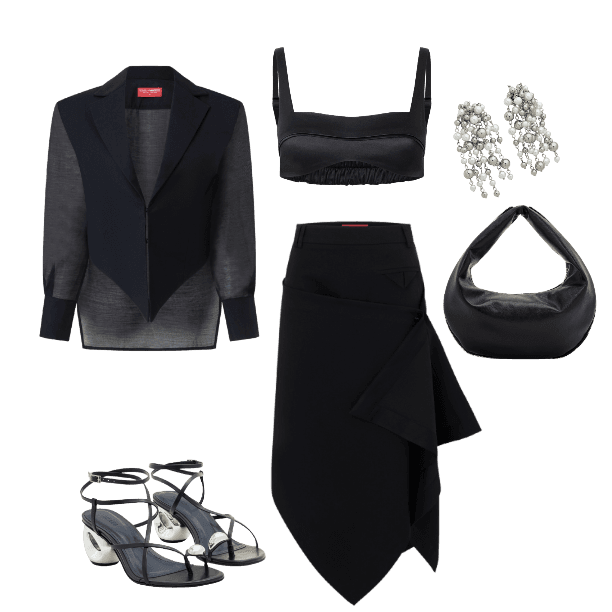 Look Dramático para Festa com amigos