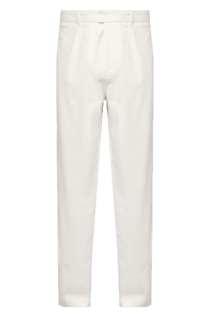 Calça Pregas Cós Martelo Off White
