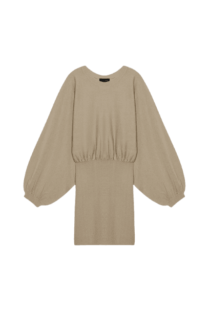 BLUSA BUFANTE COM BARRA AJUSTADA
