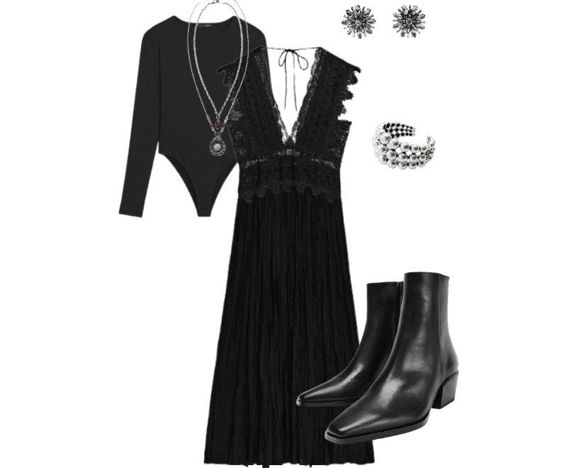 Look Dramático para Festa com amigos