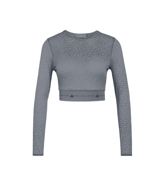 Top Cropped Manga Longa Rendado aSMC