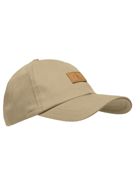 Boné Masculino CKJ 6 Gomos Etiqueta Recouro Bege Calvin Klein Jeans