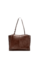 MINI TOTE BAG DE COURO COM BOLSO DUPLO