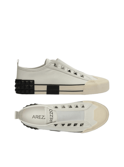 Tênis Slip On Branco Bico Redondo