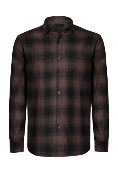 Camisa Regular Flanela Xadrez Shadow Café Com Preto