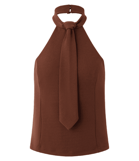 Blusa Halter com Gravata na Gola