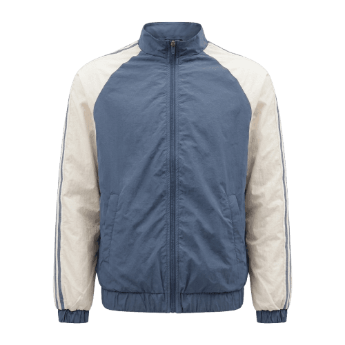 Jaqueta Corta Vento Masculina de Poliamida Esportiva Bicolor Azul