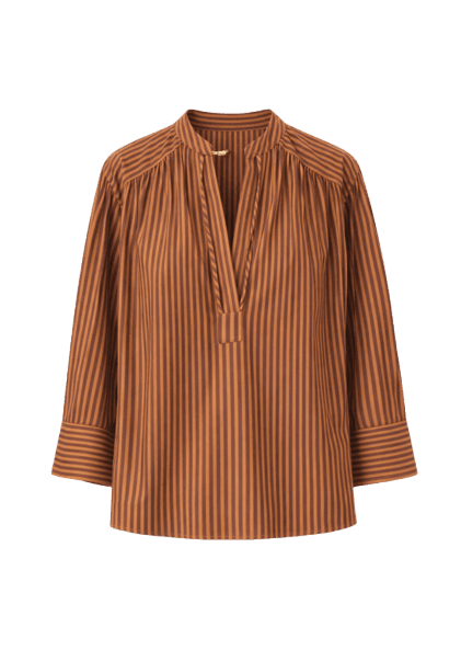 Camisa De Voil De Algodão Listrada