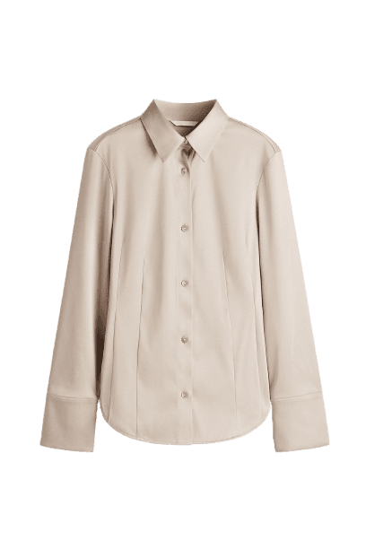 Camisa justa em sarja