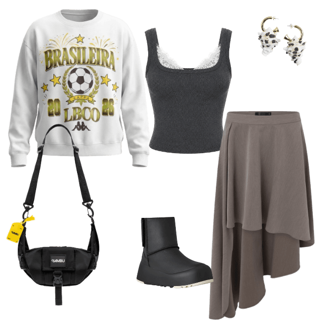 Look Dramático para Festa com amigos