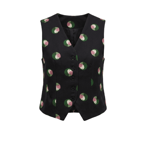 Blusa Colete Estampada Poá De Ararinha