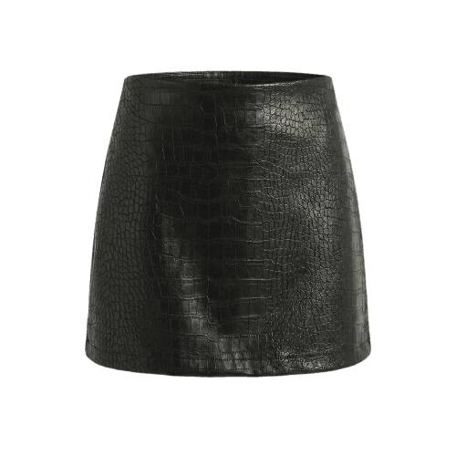 SHORT SAIA CROCO - PRETO