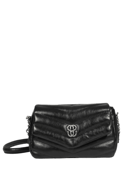 Bolsa Feminina Tiracolo Mini Icon Elara Couro Preto Schutz