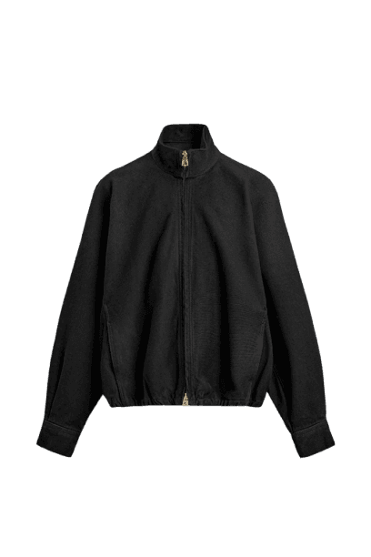 JAQUETA BOMBER BOXY FIT DE ALGODÃO