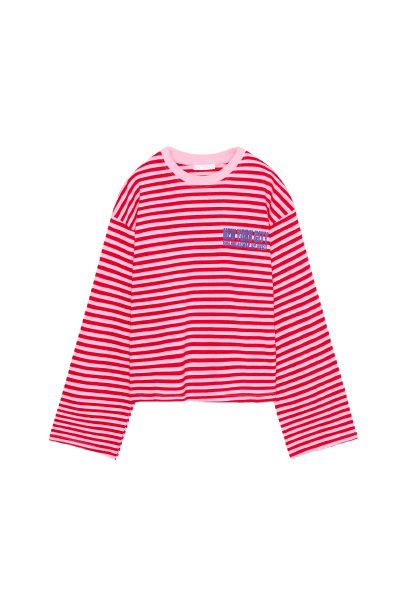 Camiseta Listrada com Texto