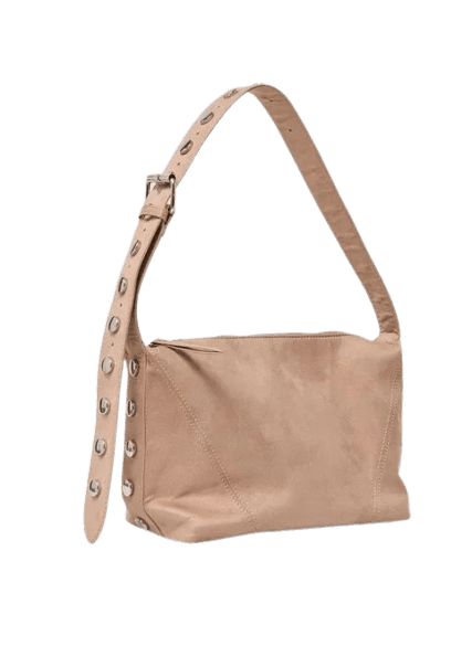 bolsa suede com studs