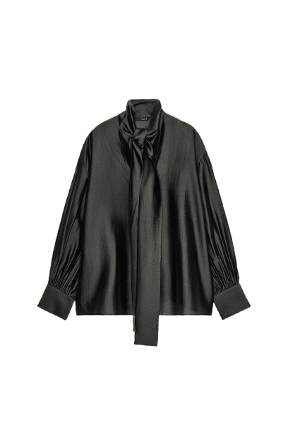 Camisa Acetinada com Laços ZW Collection
