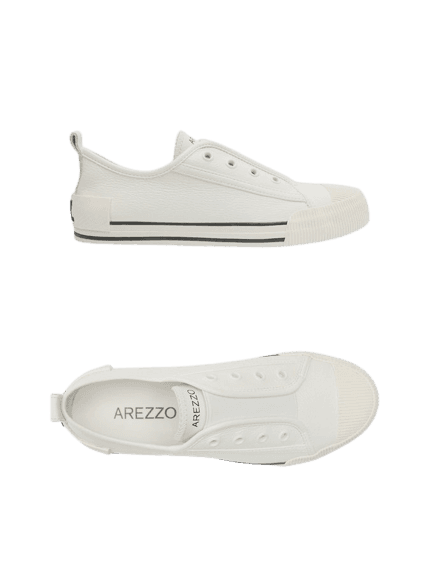 Tênis Slip On Branco Elástico