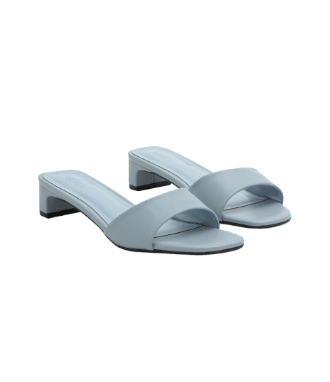 Sandália Mule em PU com Salto Kitten Heel