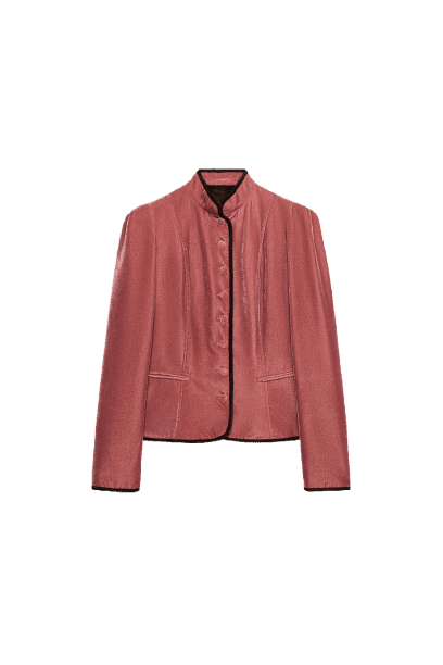 Blazer de Veludo Debrum em Contraste