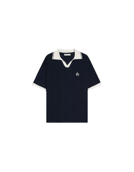 Polo de manga curta estampado