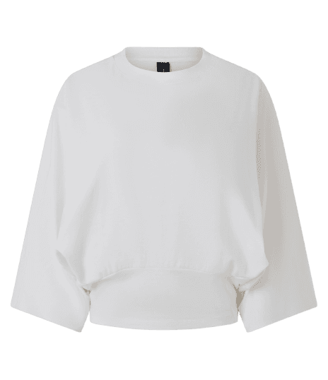 Blusa Corsetada em Algodão com Manga Ampla
