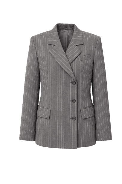 Blazer Riscas Cinza Chumbo