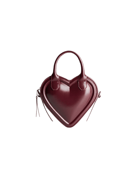 Bolsa acolchoada de coração