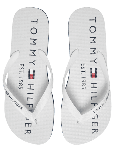 Chinelo Masculino Simon 34R Rubber Branco Tommy Hilfiger