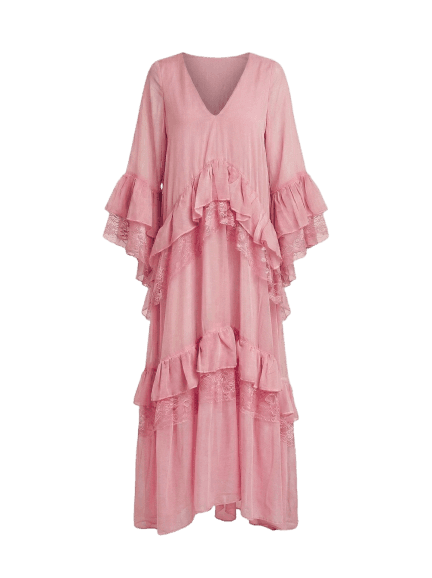 SOHOOSTYLE Vestido Bohoo Rosa Velho