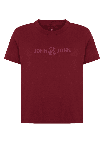 Camiseta Reta Basic Bordo John John Feminina